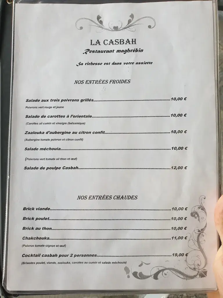 Menu_La Casbah_Bastia_image_1
