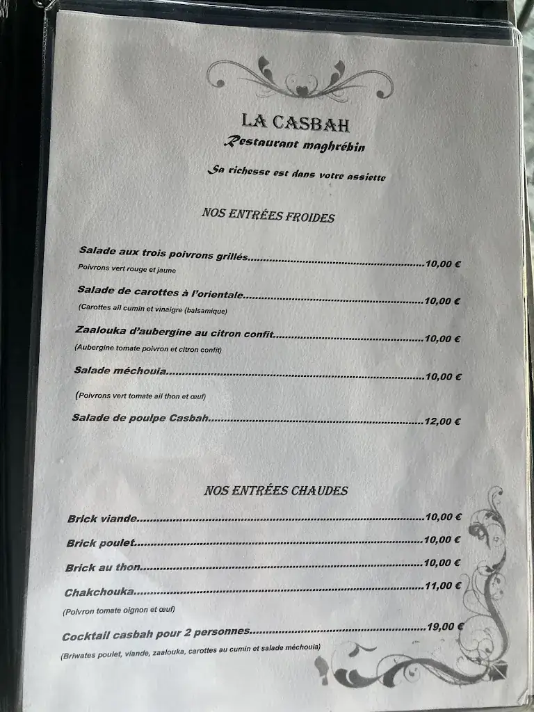 Menu_La Casbah_Bastia_image_3