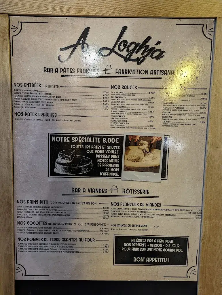 Menu_A Loghja - Bar à pâtes_Bastia_image_2