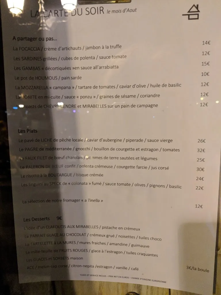 Menu_Restaurant Col Tempo_Bastia_image_1