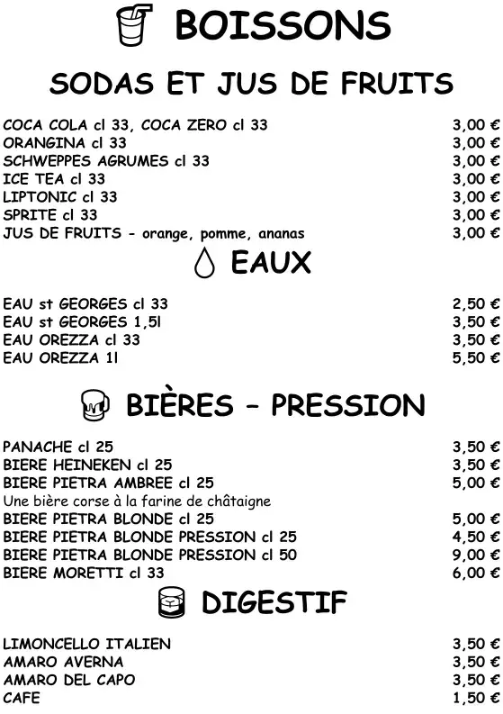 Menu_Pizzeria Restaurant Mediterranea cucina Italiana_Bastia_image_3