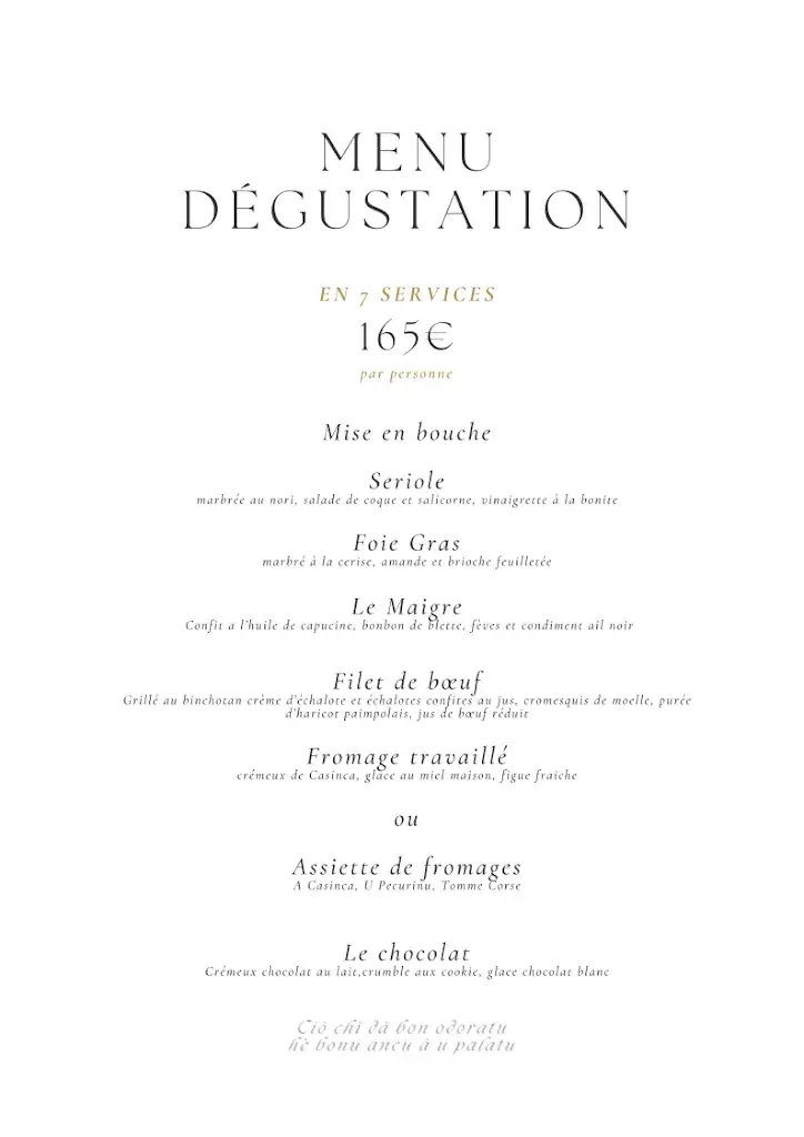 Menu_La Tavola - Restaurant Gastronomique Calvi_Calvi_image_3