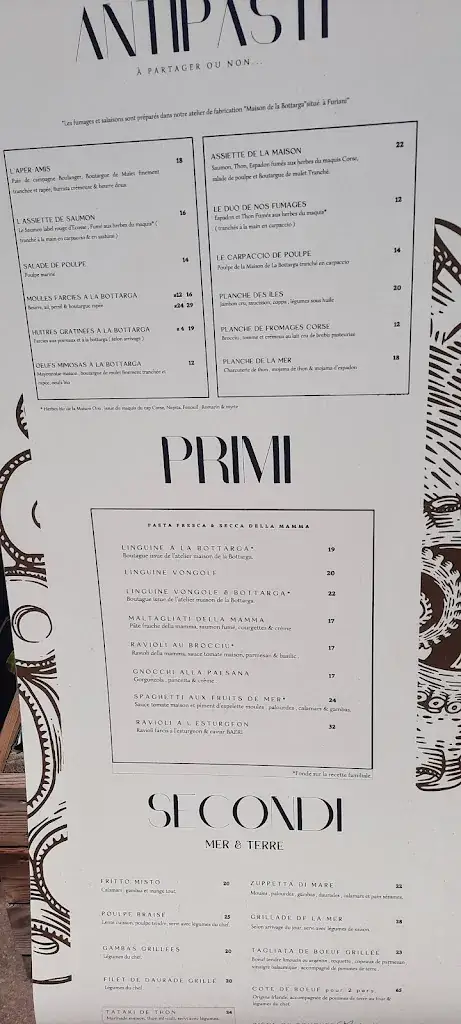 Menu_RESTAURANT MAISON DE LA BOTTARGA FURIANI_Furiani_image_3
