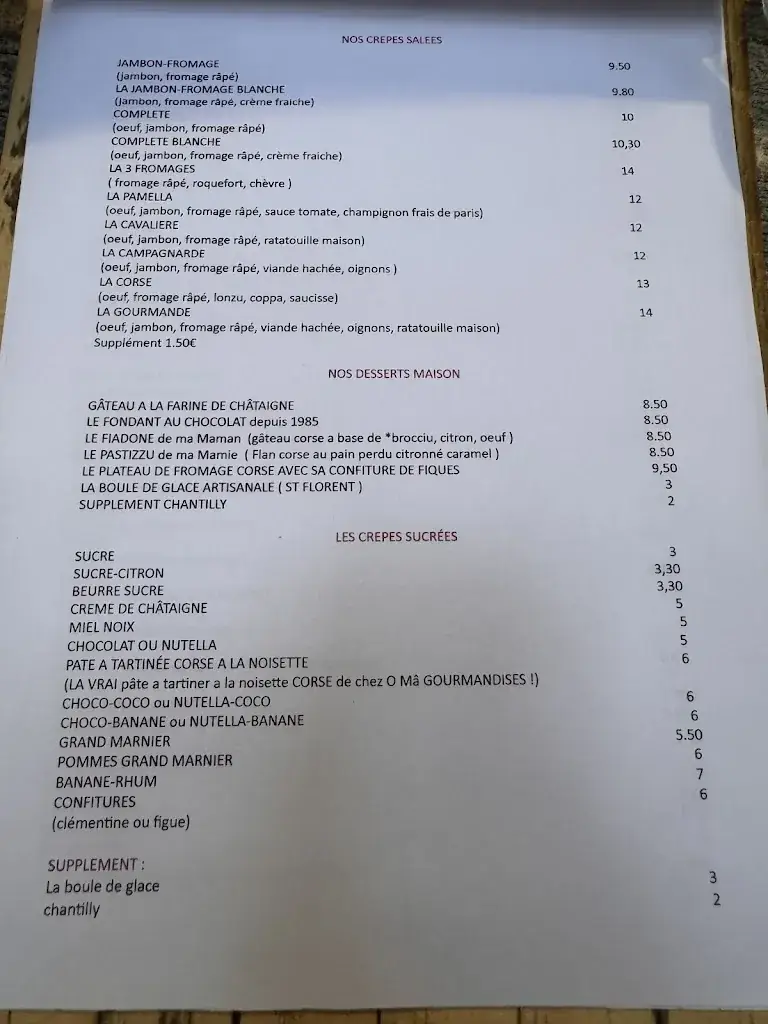 Menu_Restaurant L'Arrière Cour_Saint-Florent_image_1