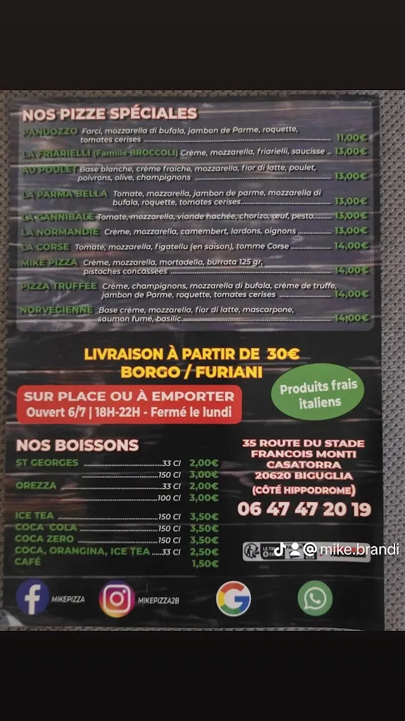 Menu_Mike Pizza_Biguglia_image_1