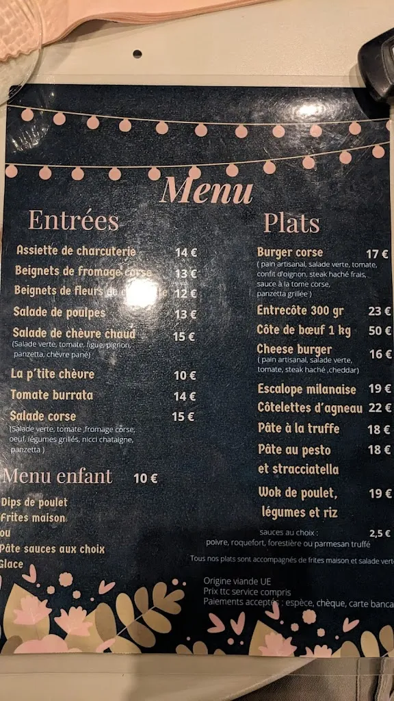 Menu_La Paillote Ponte Leccia_Morosaglia_image_4