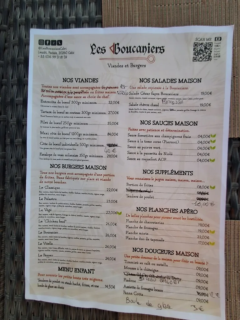 Menu_Restaurant Les Boucaniers Calvi_Calvi_image_2