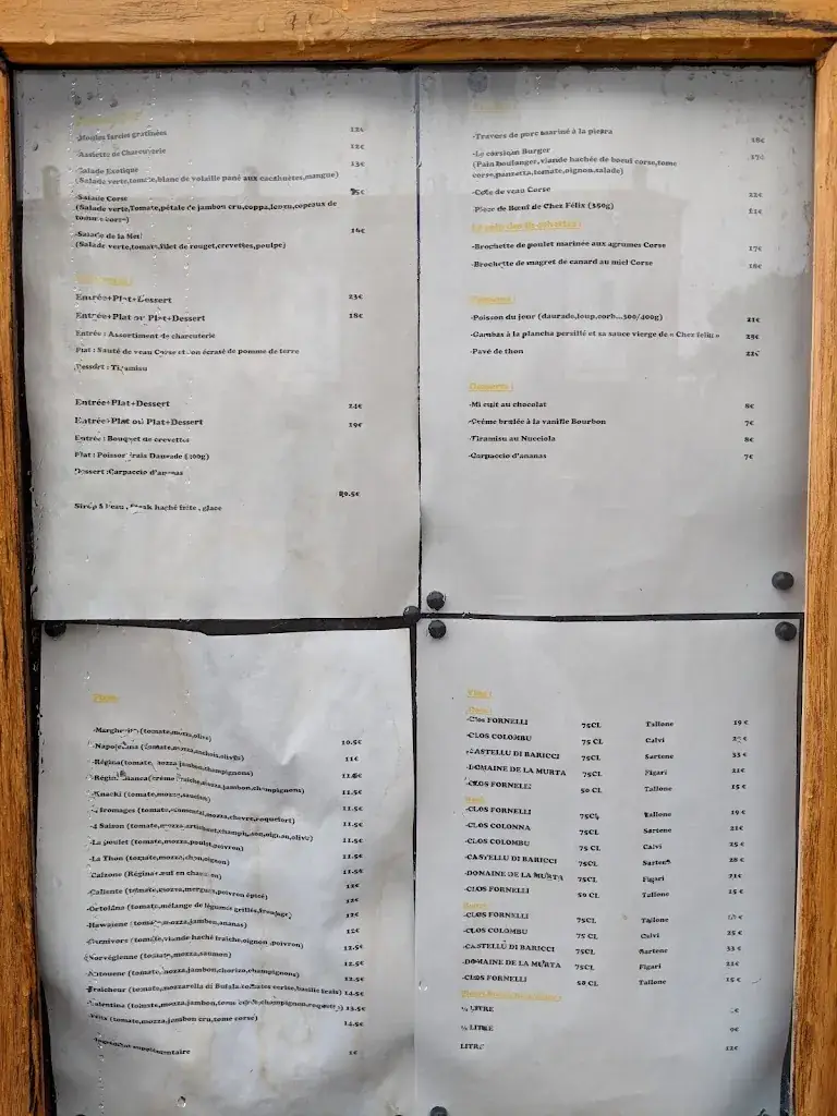 Menu_Restaurant Pizzeria Chez Felix_Pianottoli-Caldarello_image_1