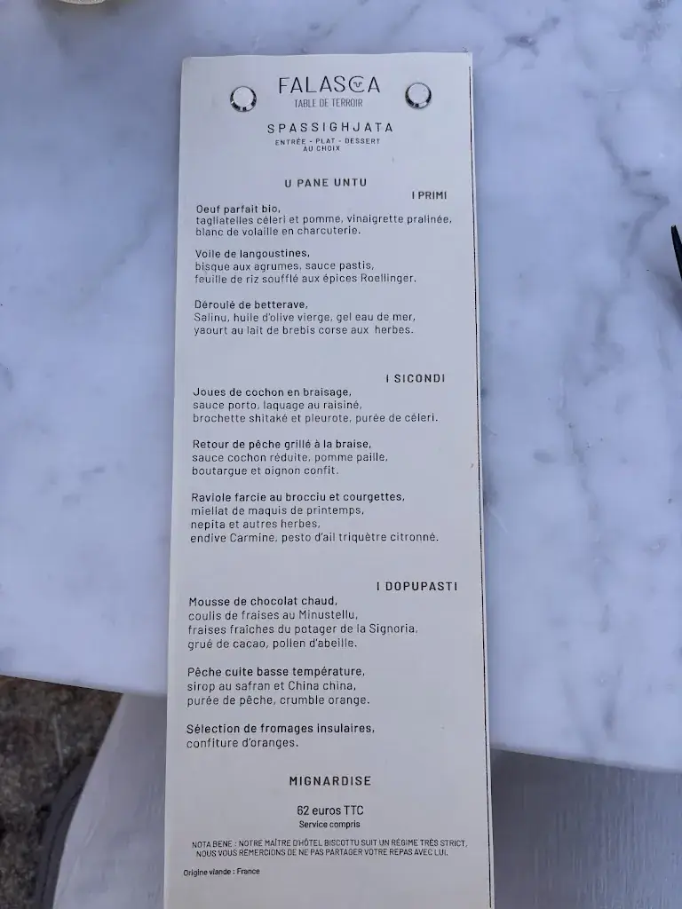 Menu_FALASCA Table de terroir_Lumio_image_1