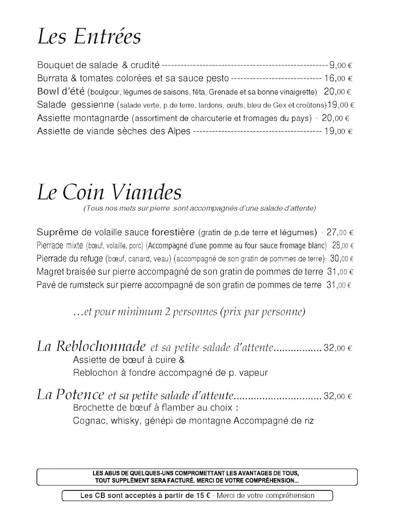 Menu_Le Refuge de Florimont_Gex_image_2