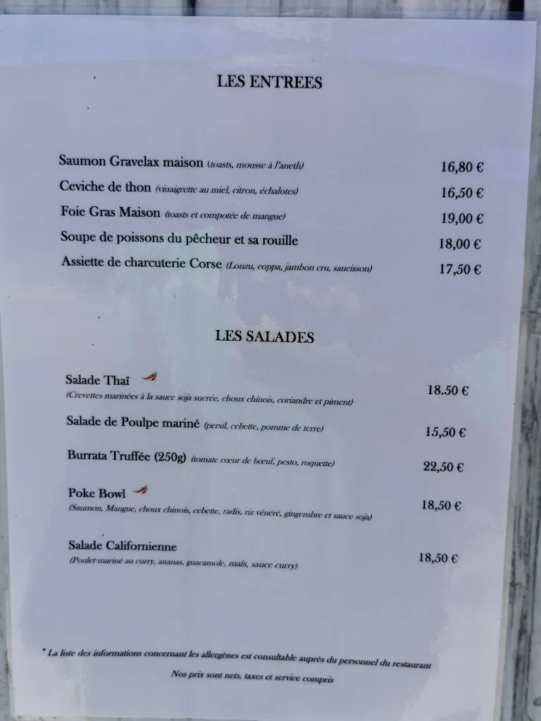 Menu_La Plage d'Argent _Pietrosella_image_4