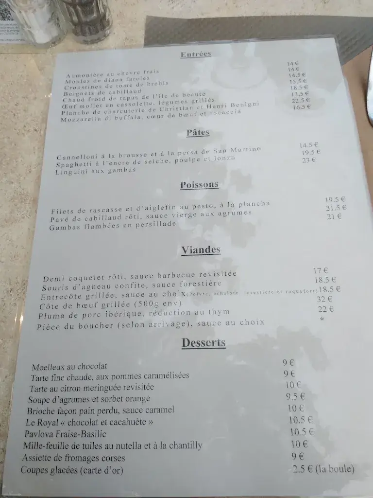 Menu_Restaurant La Place_San-Martino-di-Lota_image_1