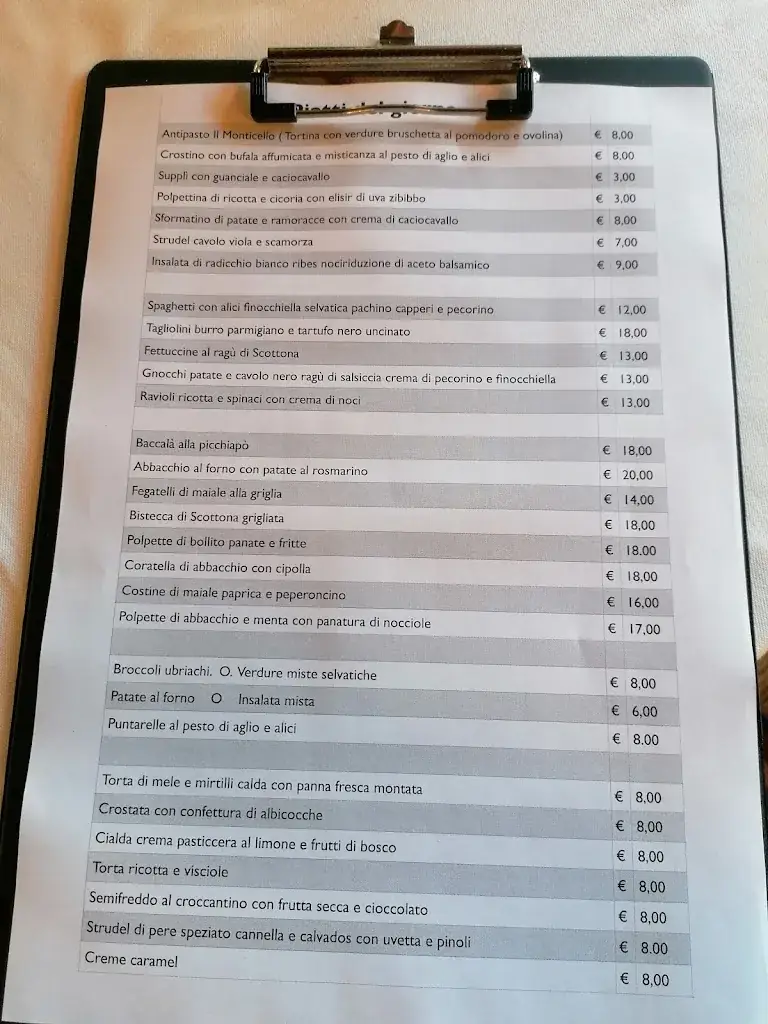 Menu_Ristorante Il Monticello_Italy_image_1