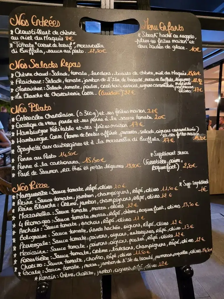 Menu_Restaurant L'Escale_Lucciana_image_1
