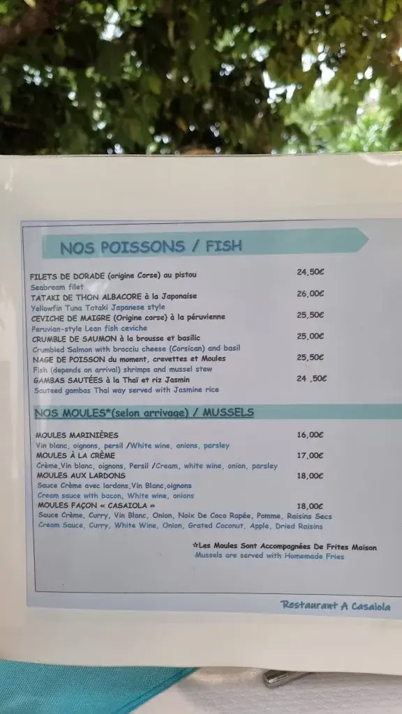Menu_Restaurant A Casaiola_Sisco_image_4
