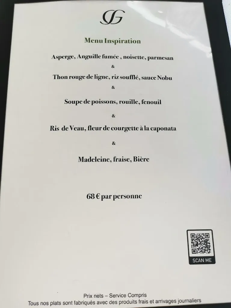 Menu_Restaurant la Gaffe_Saint-Florent_image_1