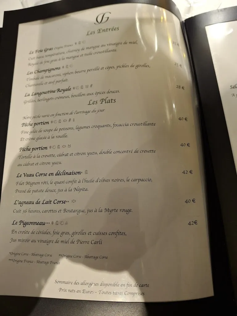 Menu_Restaurant la Gaffe_Saint-Florent_image_4