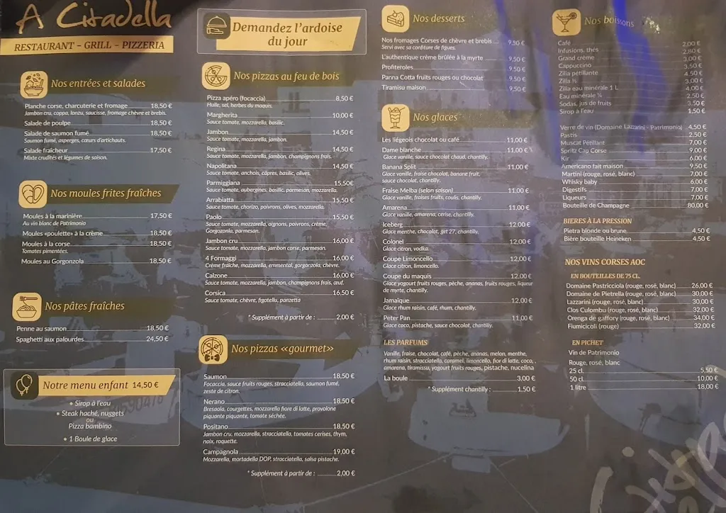 Menu_Restaurant a Citadella_Saint-Florent_image_1