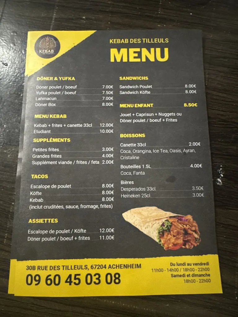 Menu_Kebab des Tilleuls_Achenheim_image_3