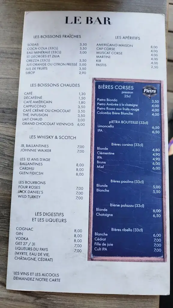 Menu_Brasserie du Port_L'Île-Rousse_image_1