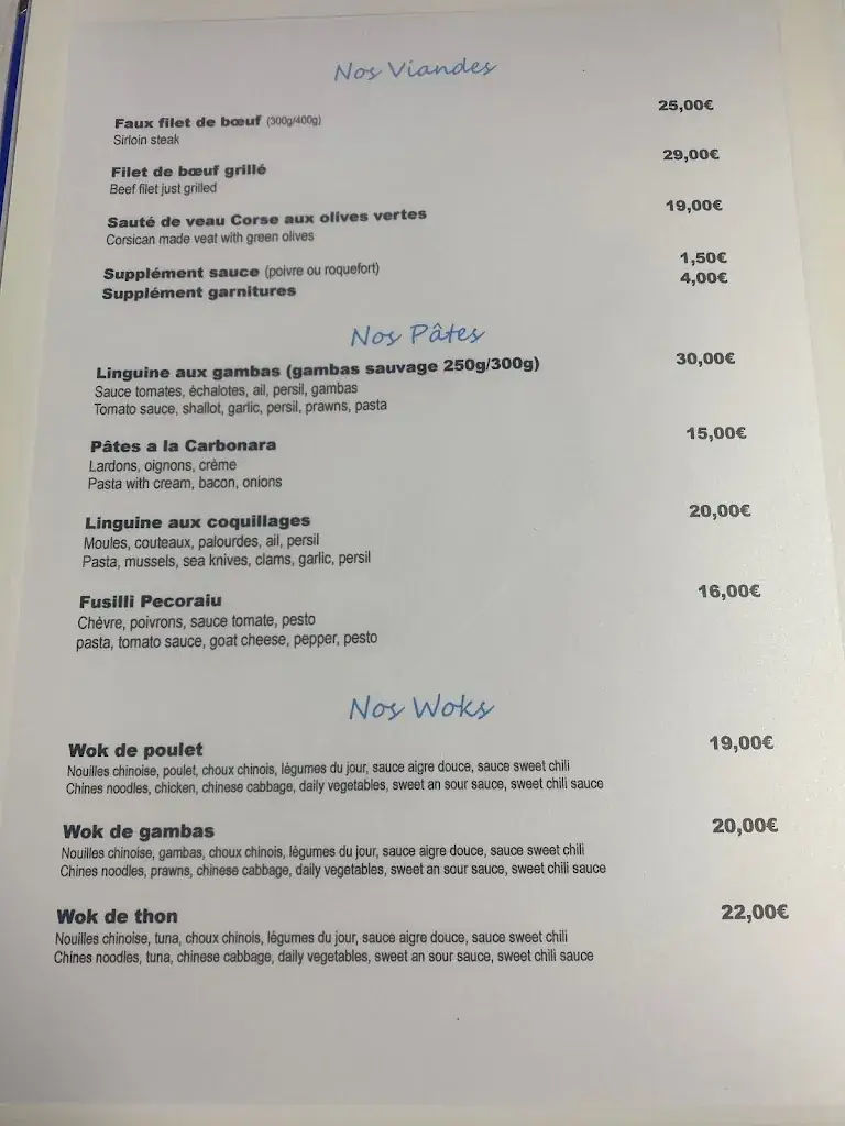 Menu_Le Marinella_L'Île-Rousse_image_1