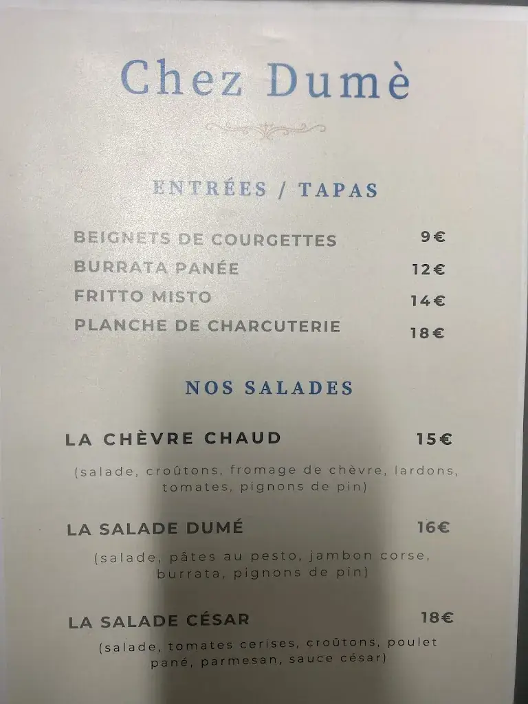 Menu_Restaurant Chez Dumè_L'Île-Rousse_image_2