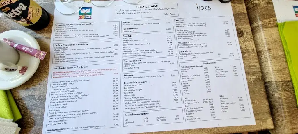 Menu_Chez Antoine_Olmeto_image_2