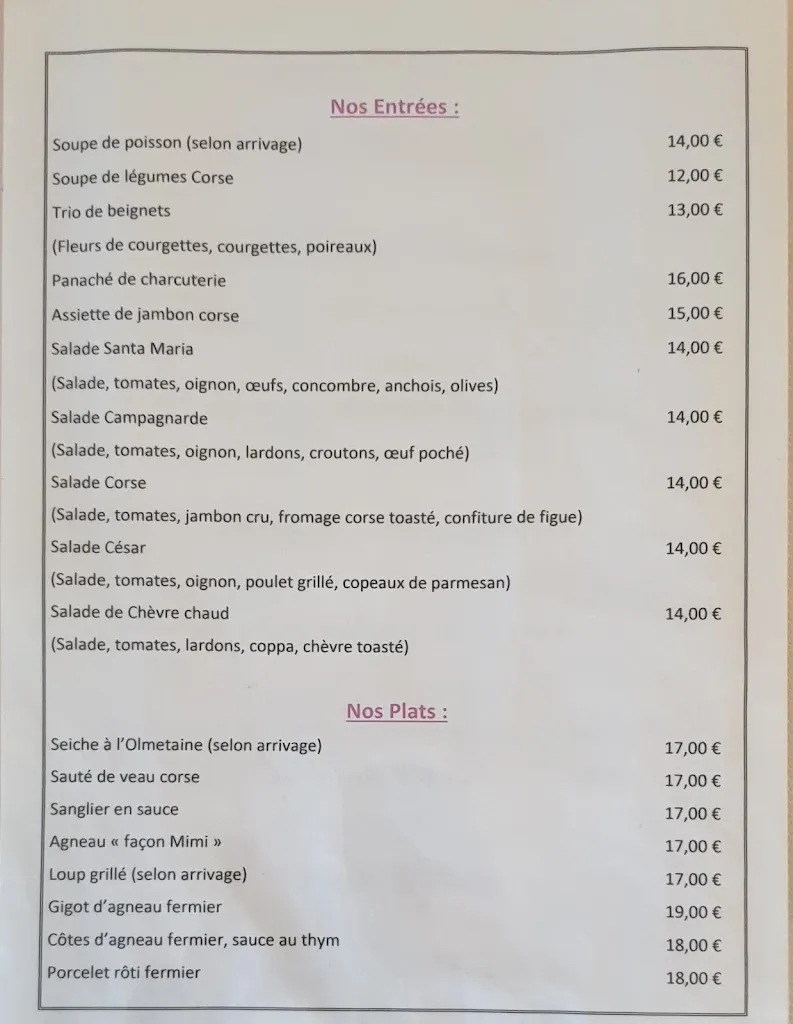 Menu_U Santa Maria_Olmeto_image_1