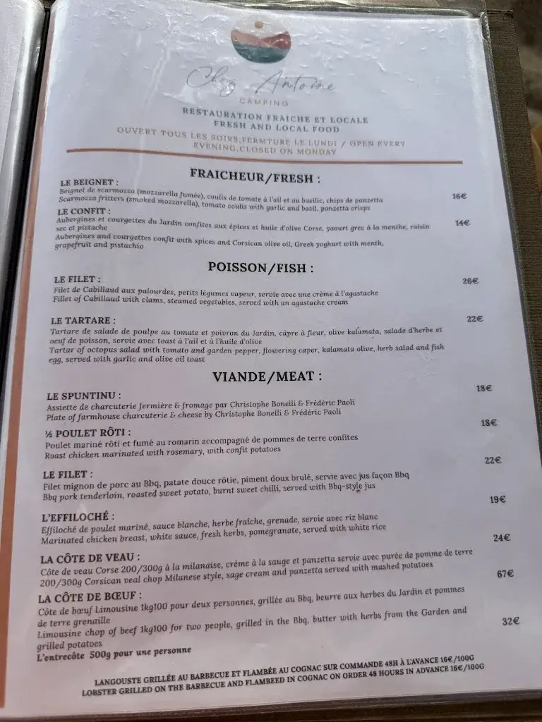 Menu_Restaurant Catalinetta_Olmeto_image_1