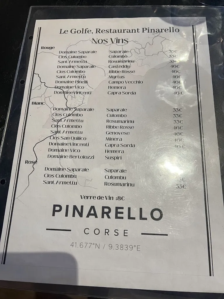 Menu_- Restaurant Le Golfe -_Zonza_image_1