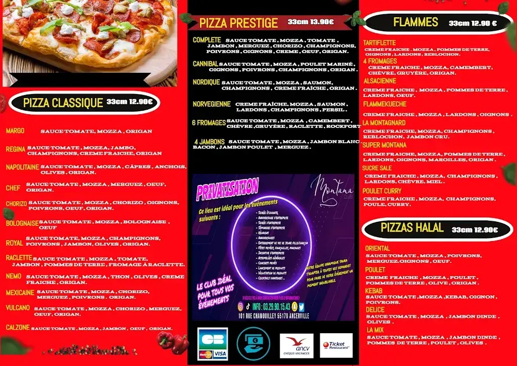 Pizza M restaurant in Ancerville