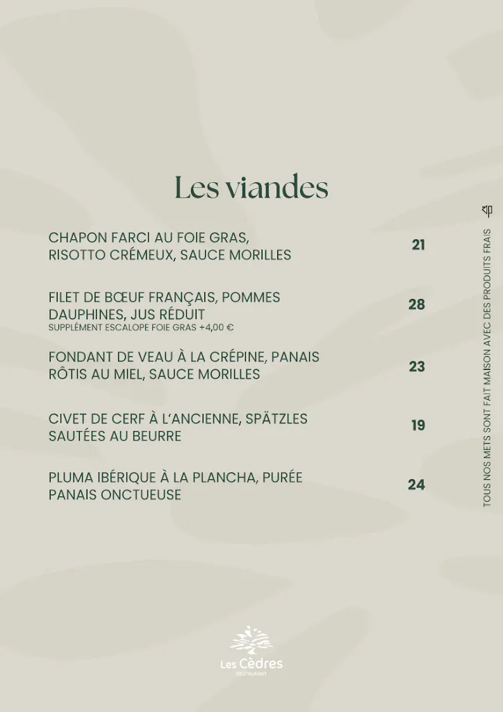 Menu_Les Cèdres_Sarrebourg_imagen_2