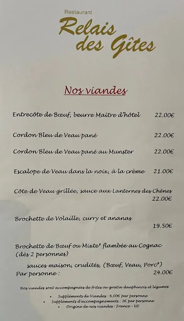 Menu_Restaurant Le Relais des Gîtes_Sarrebourg_imagen_2