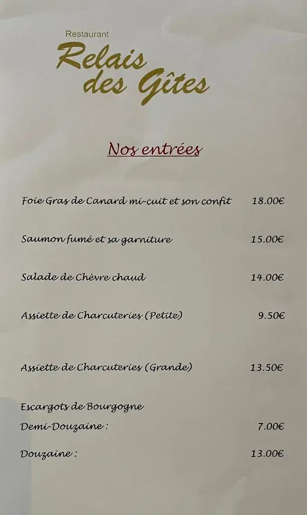 Menu_Restaurant Le Relais des Gîtes_Sarrebourg_imagen_4