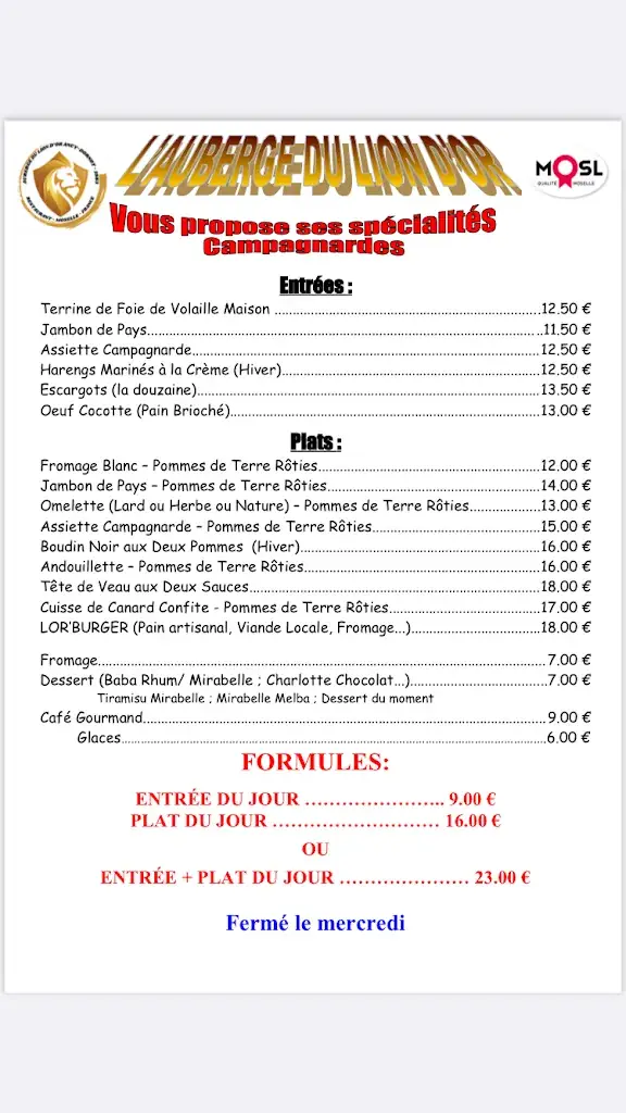 Menu_L’AUBERGE DU LION D’OR_Ancy-Dornot_image_1