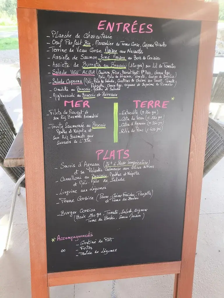 Menu_Auberge Restaurant L'Alba_Sari-Solenzara_image_3