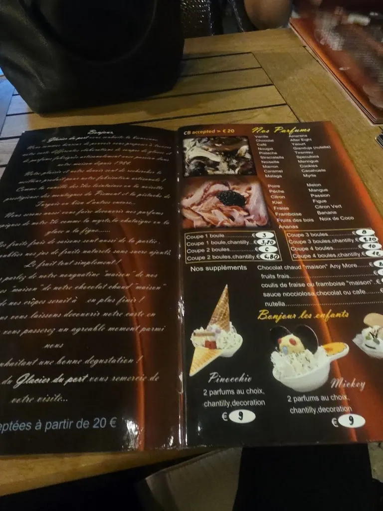 Menu_Glacier du Port_Solenzara_image_2