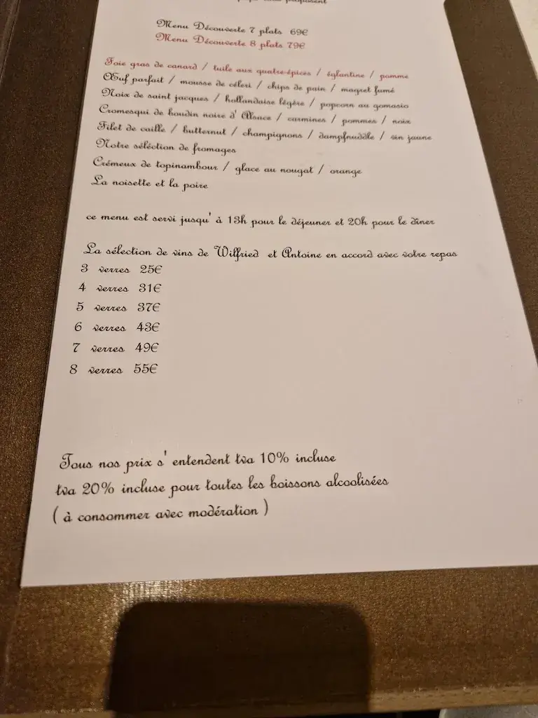 Menu_Restaurant La Vieille Forge Colmar Kaysersberg_Vignoble_image_1