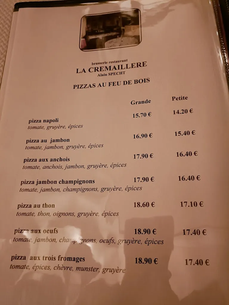 Menu_La Crémaillère_Escherange_image_1