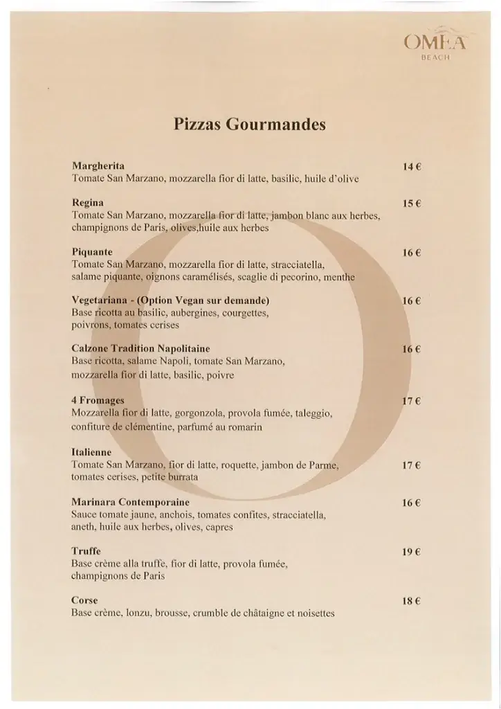 Menu_OMEA BEACH - Restaurant Bord de Mer Porto Vecchio_Porto-Vecchio_image_4