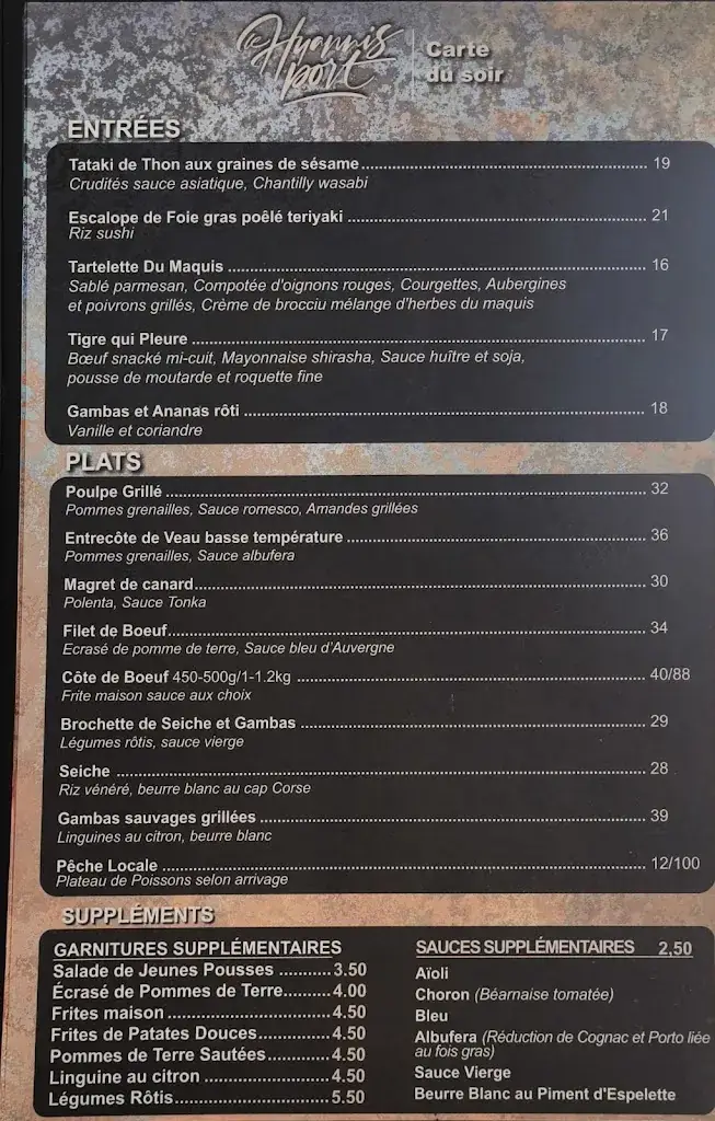 Menu_LA MAISON BLANCHE_Porto-Vecchio_image_1