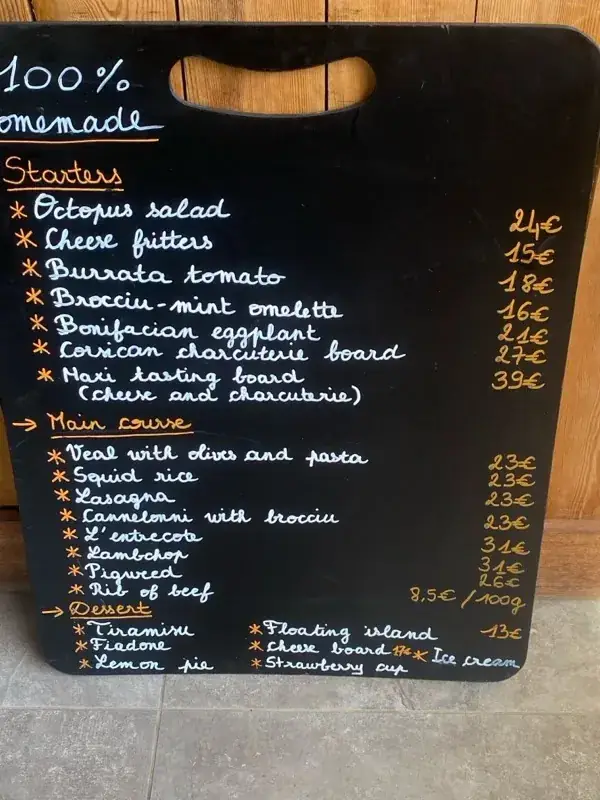 Menu_CASA CANTINA - Restaurant Traditionnel Corse_Porto-Vecchio_image_1