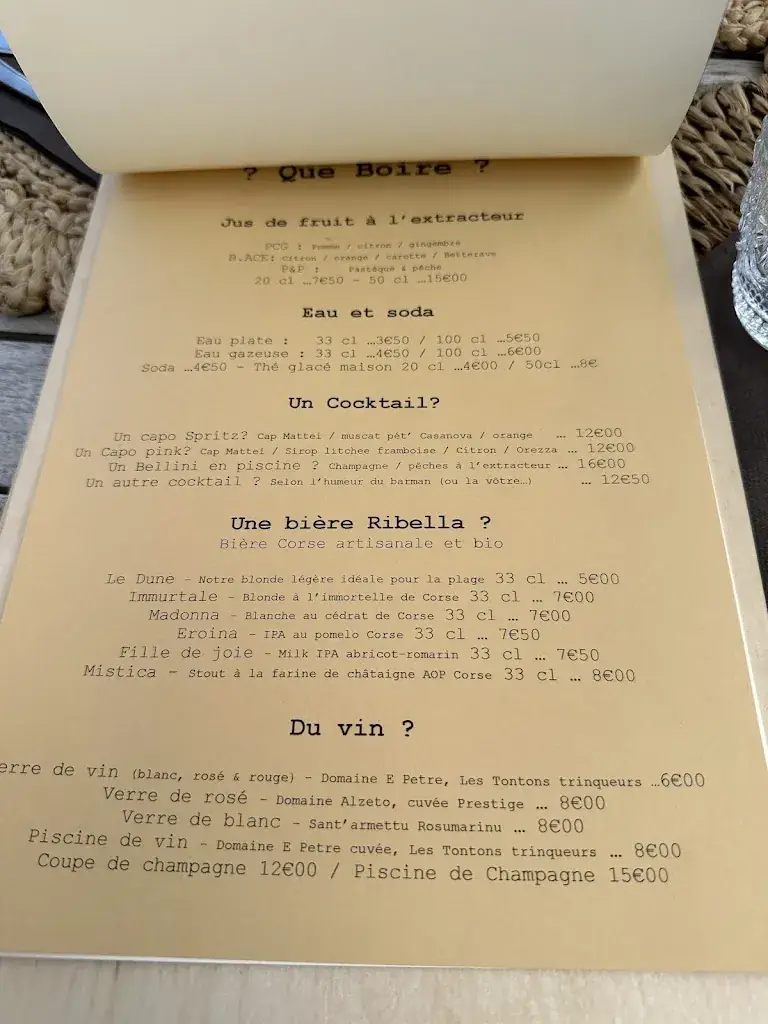 Menu_Le Dune_Porto-Vecchio_image_1
