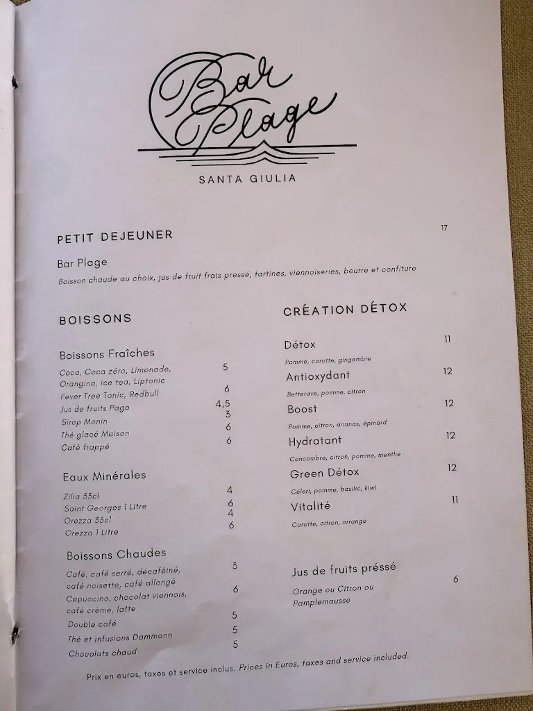 Menu_Bar Plage_Porto-Vecchio_image_1