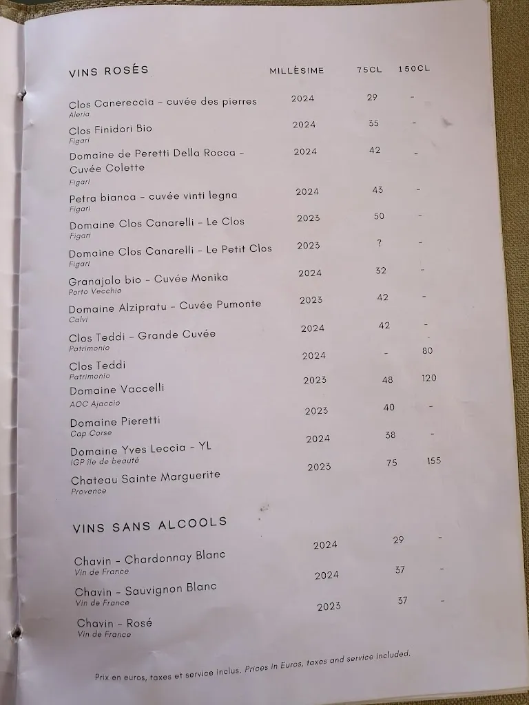 Menu_Bar Plage_Porto-Vecchio_image_2