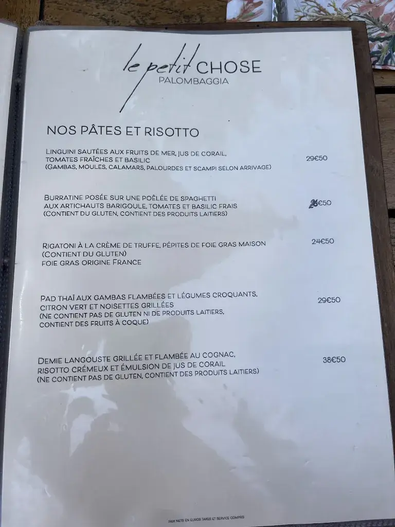 Menu_Le Petit Chose Palombaggia_Porto-Vecchio_image_4
