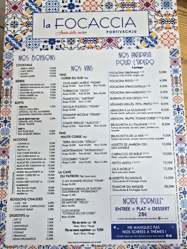 Menu_LA FOCACCIA_Porto-Vecchio_image_2