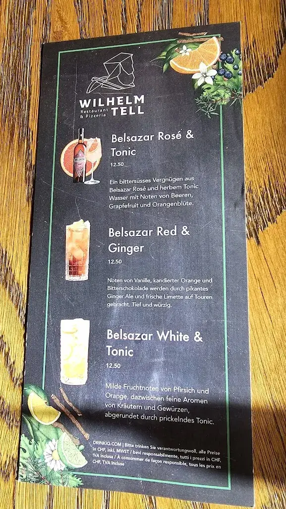 Menu_Restaurant Pizzeria Wilhelm Tell_Altdorf_image_1
