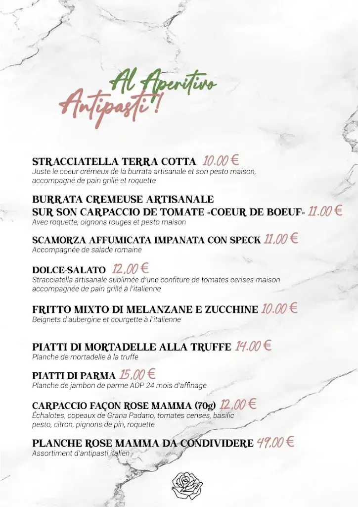 Menü_Rose Mamma_Thionville_Bild_2