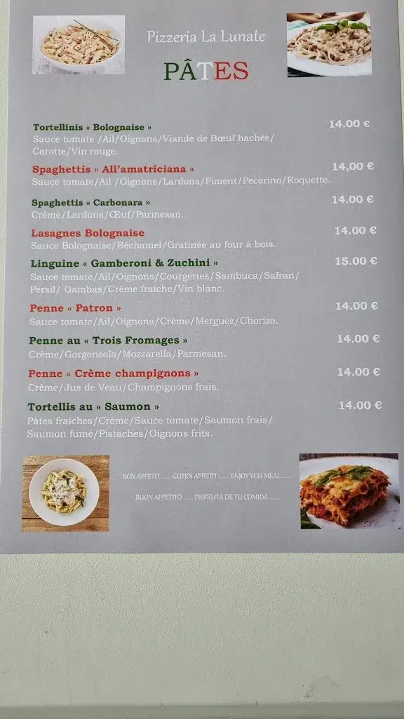 Menu_LA LUNATE restaurant pizzeria_Neuf-Brisach_image_1
